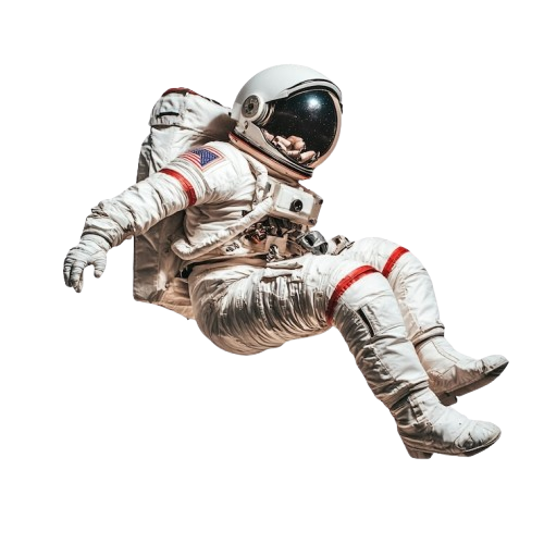 Astronaut floating in space